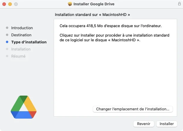 Ajouter Google Drive au Finder du Mac 2 installer google drive finder mac