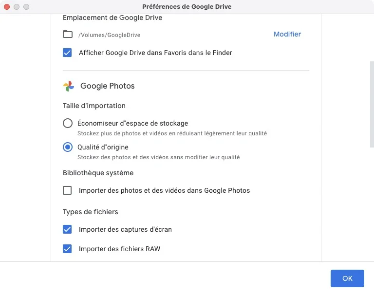 Ajouter Google Drive au Finder du Mac 8 preferences google drive mac