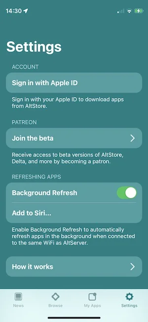 altstore sign in with apple ID