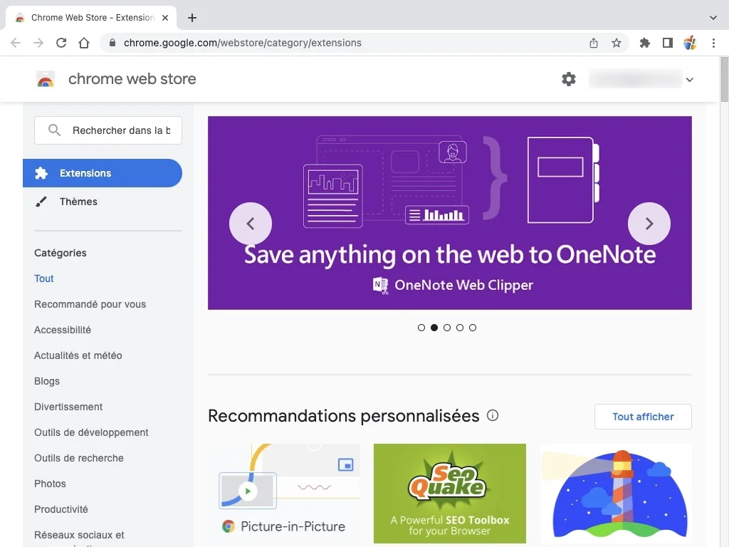 changer curseur souris Chrome