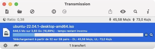 telecharger un torrent sur mac avec Transmission
