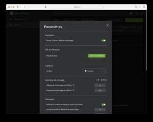 utorrent web parametres macos
