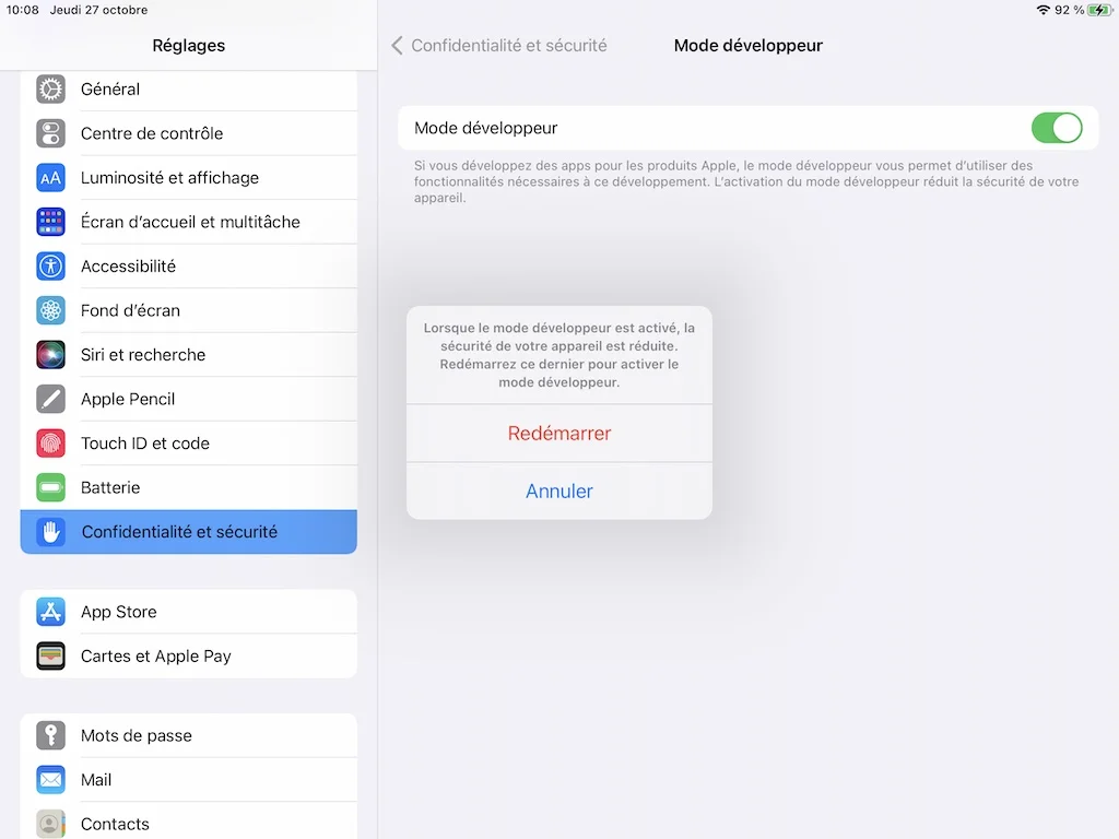 Activer le mode développeur sous iOS 16 / iPadOS 16 4 comment activer le mode developpeur sur iphone