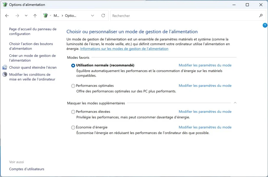 utilisation normale windows 11