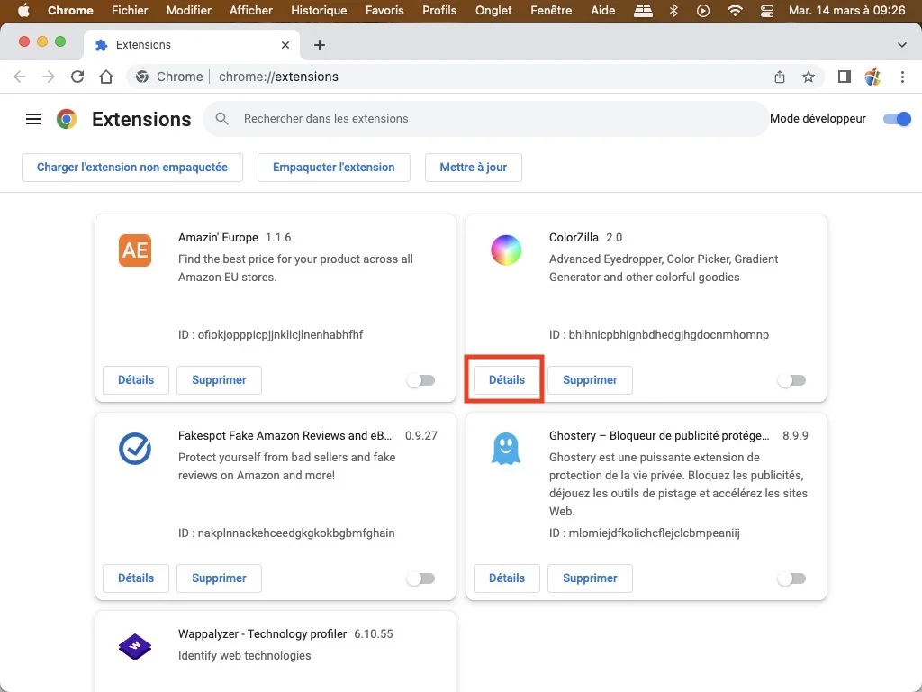 Activer une extension en navigation privée dans Google Chrome 2 Activer une extension en navigation privee sur chrome