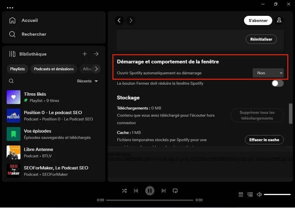 empecher lancement spotify automatique windows 11