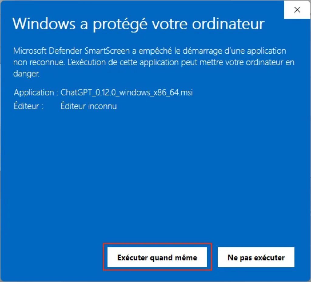 Installer chatGPT pour Windows 11, 10, 8... 3 install chatgpt windows