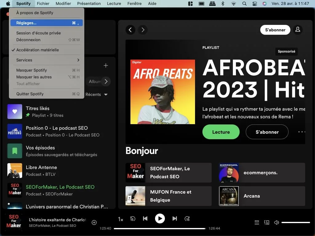 ne pas lancer spotify au demarrage mac