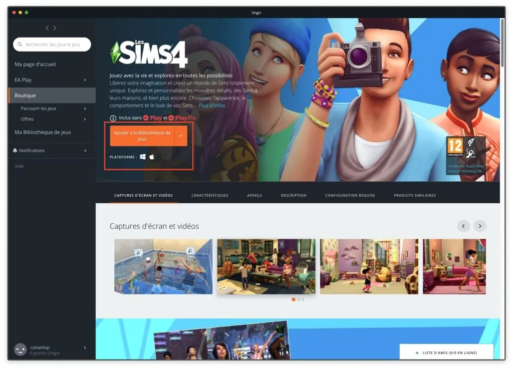 Les SIms4 mac