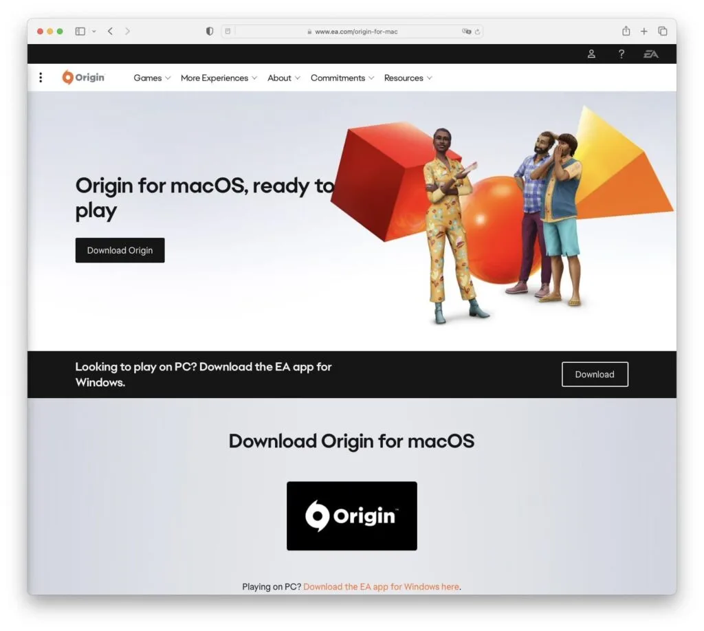 Origin pour macOS SIms 4