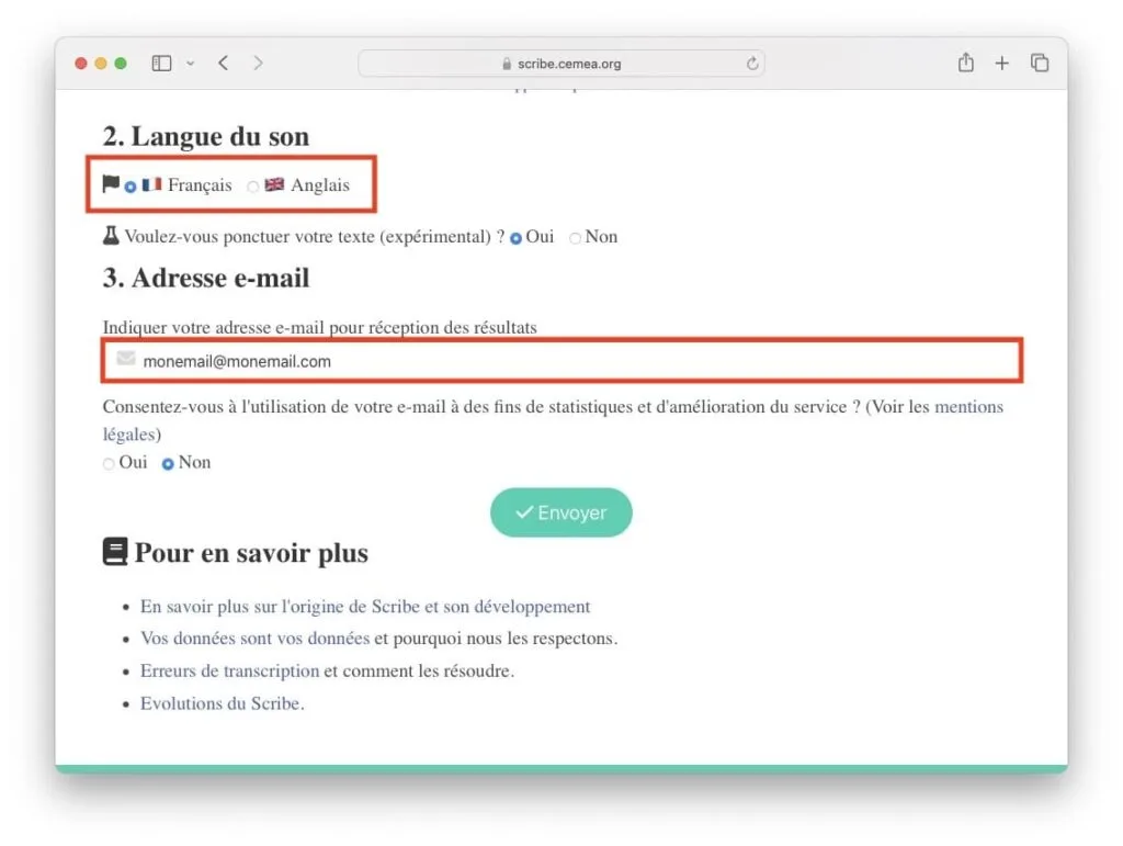 transcription audio to text en ligne