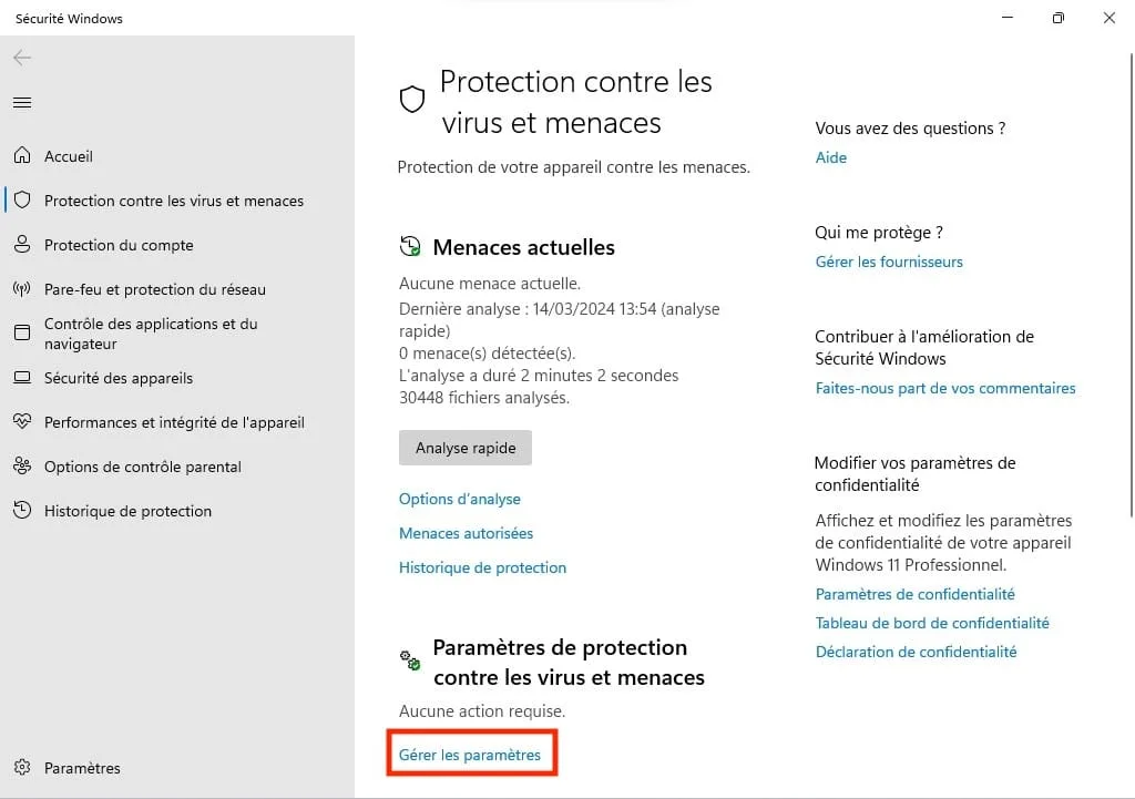 Comment désactiver Microsoft Defender sous Windows 11 / 10 (provisoirement ou définitivement) 3 gestion antivirus windows 11