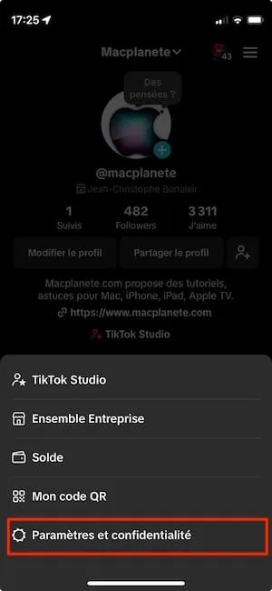 Comment démarrer TikTok sans le son (mode sourdine) 2 tiktok parametres et confidentialite
