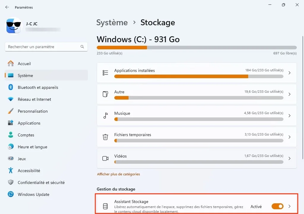 nettoyage automatique windows 11