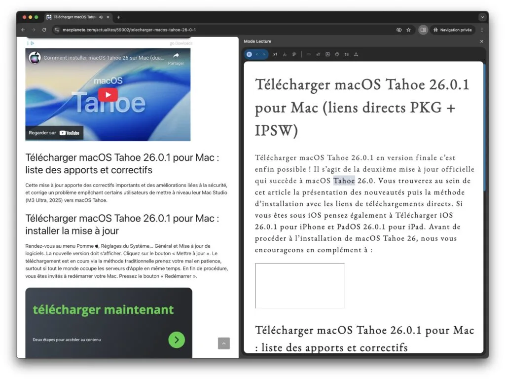 Google chrome activer lecture vocale