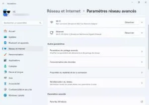 windows parametres reseau avances