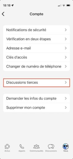 discussions tierces whatsapp