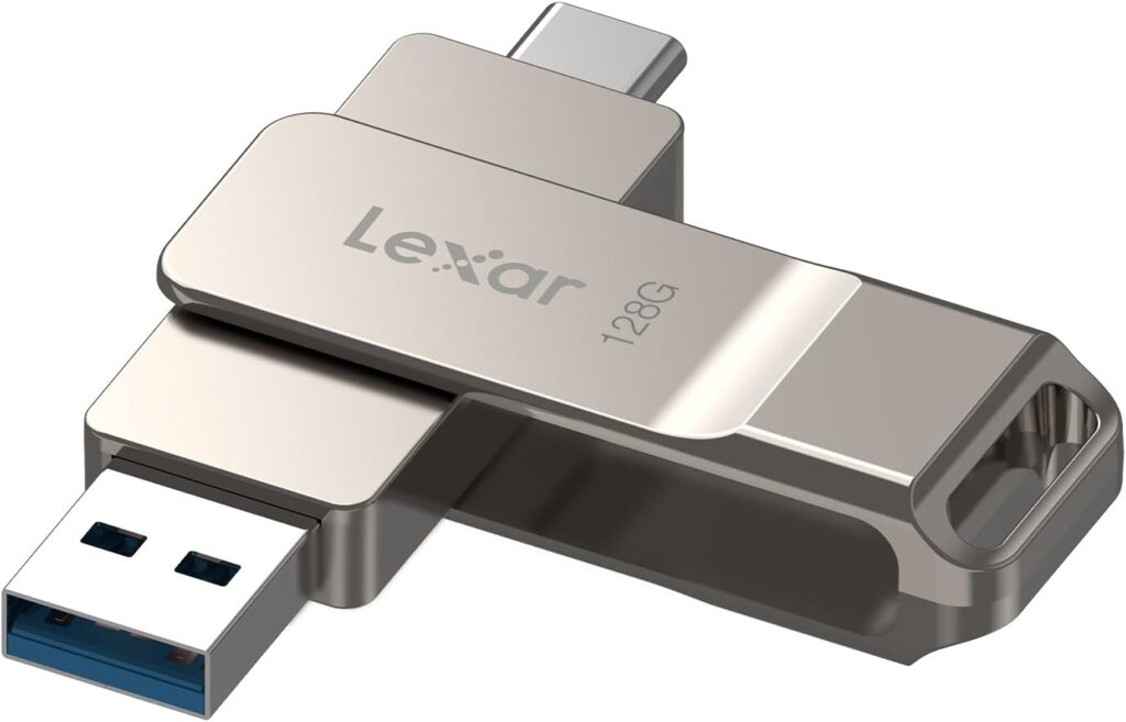 Test Lexar D40E 128 Go : la clé USB-A / USB-C universelle (PC, Mac, iPhone, Android, TV...) 1 Lexar D40E 128 Go Double cle USB 3.2 Gen 1 Type-C Jump Drive