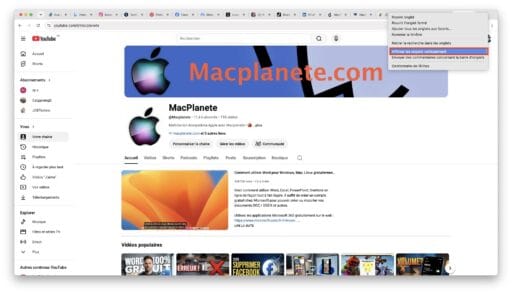 afficher onglets verticalement chrome